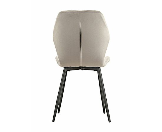 Стул MOLLY велюр серый, каркас черный, изображение 7 | Интернет магазин мебели и декора LifeDekor