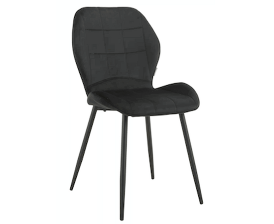 Стул SALLY велюр черный, каркас черный, изображение 2 | Интернет магазин мебели и декора LifeDekor