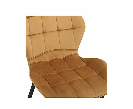 Стул LOLA велюр кэмел, каркас черный, изображение 2 | Интернет магазин мебели и декора LifeDekor