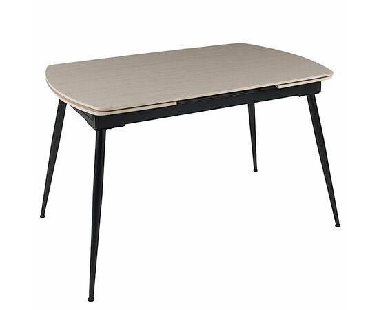 Стол керамический TEXAS  SAND MATT 120, каркас черный, изображение 2 | Интернет магазин мебели и декора LifeDekor
