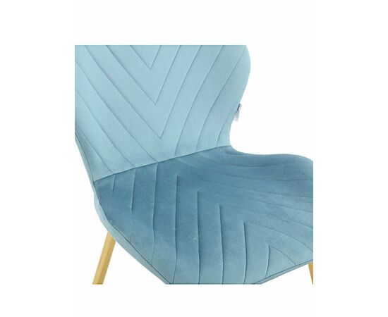 Стул ABEL велюр океан, каркас золото, изображение 7 | Интернет магазин мебели и декора LifeDekor