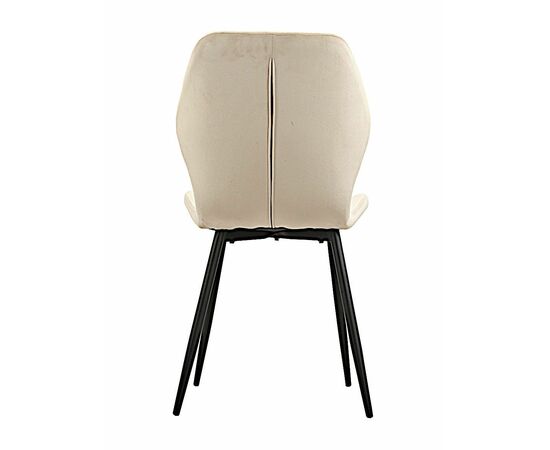 Стул ABEL велюр бежевый, каркас черный, изображение 7 | Интернет магазин мебели и декора LifeDekor