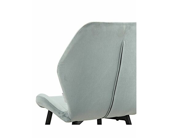 Стул SALLY велюр пыльно-голубой, каркас черный, изображение 6 | Интернет магазин мебели и декора LifeDekor