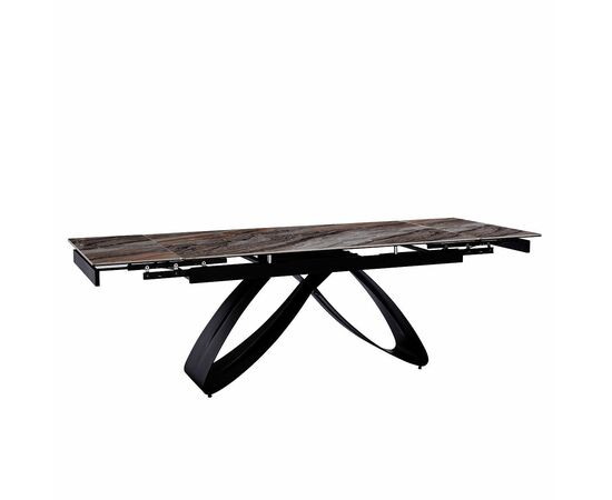 Стол керамический KENIA Porsche grey 160-240/90*76, каркас черный | Интернет магазин мебели и декора LifeDekor