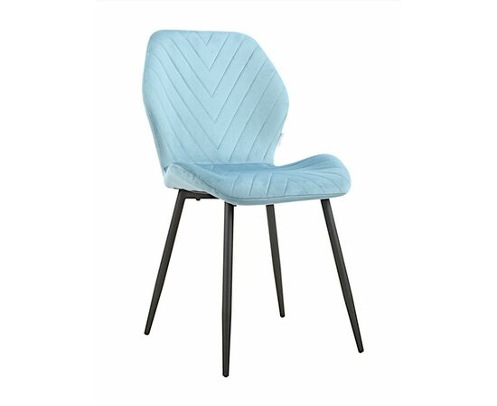 Стул ABEL велюр океан, каркас черный | Интернет магазин мебели и декора LifeDekor