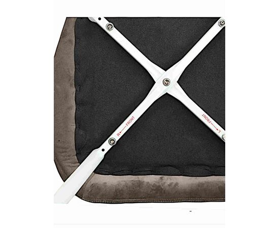 Стул ABEL велюр серый, каркас белый, изображение 2 | Интернет магазин мебели и декора LifeDekor