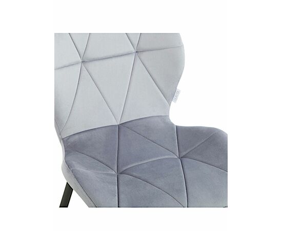 Стул BATT велюр серо-голубой, каркас черный, изображение 4 | Интернет магазин мебели и декора LifeDekor