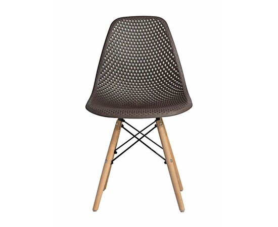 Стул пластиковый Eames DSW GRID коричневый, изображение 2 | Интернет магазин мебели и декора LifeDekor