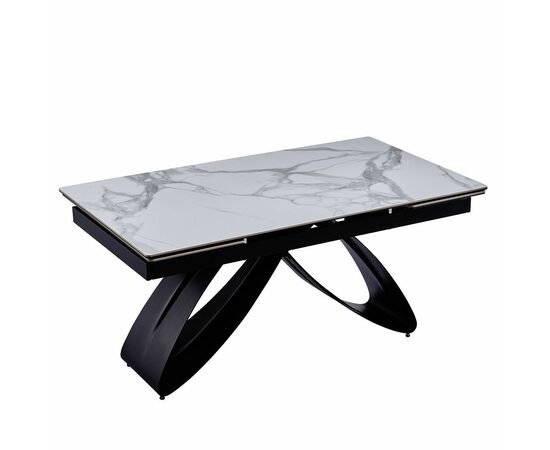 Стол керамический KENIA Bentley whie 160-240/90*76, каркас черный, изображение 6 | Интернет магазин мебели и декора LifeDekor