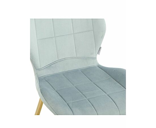 Стул SALLY велюр пыльно-голубой, каркас золото, изображение 2 | Интернет магазин мебели и декора LifeDekor