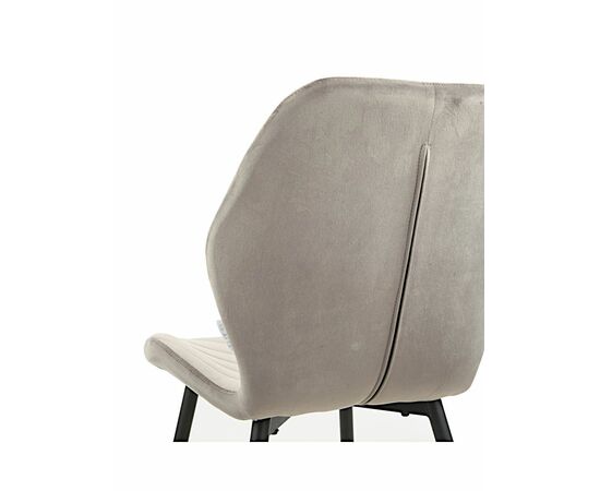 Стул ABEL велюр серый, каркас черный, изображение 6 | Интернет магазин мебели и декора LifeDekor