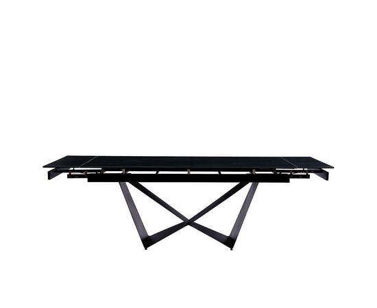 Стол керамический MIRAGE AustriIia sand black 180-240/90*76, каркас черный, изображение 3 | Интернет магазин мебели и декора LifeDekor