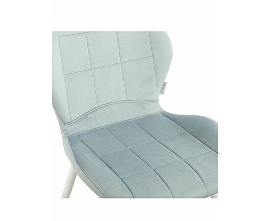 Стул SALLY велюр пыльно-голубой, каркас черный, изображение 2 | Интернет магазин мебели и декора LifeDekor