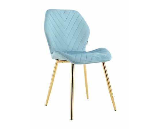 Стул ABEL велюр океан, каркас золото | Интернет магазин мебели и декора LifeDekor