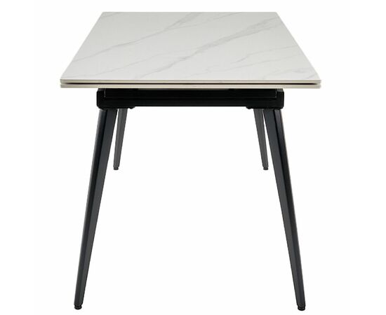 Стол керамический DENVER  WHITE MARBLE MATT 120, каркас черный, изображение 8 | Интернет магазин мебели и декора LifeDekor