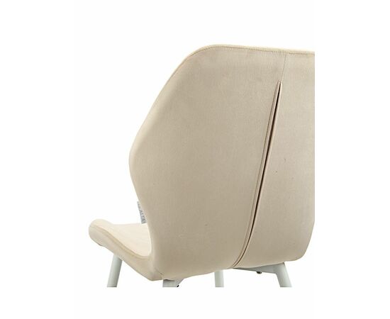 Стул ABEL велюр бежевый, каркас белый, изображение 4 | Интернет магазин мебели и декора LifeDekor