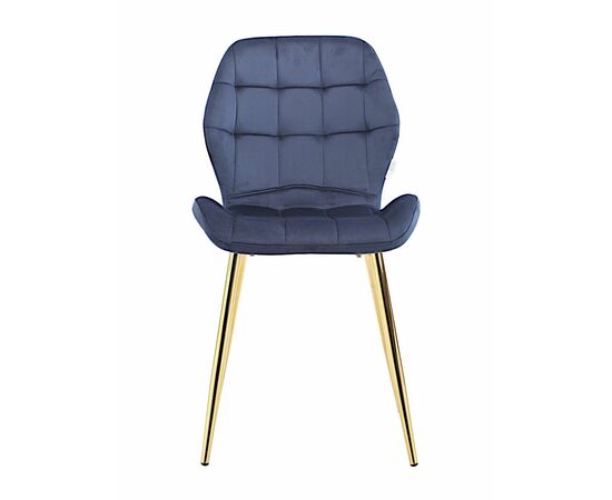 Стул LOLA велюр темно-синий, каркас золото, изображение 3 | Интернет магазин мебели и декора LifeDekor