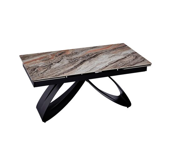 Стол керамический KENIA Porsche grey 160-240/90*76, каркас черный, изображение 6 | Интернет магазин мебели и декора LifeDekor