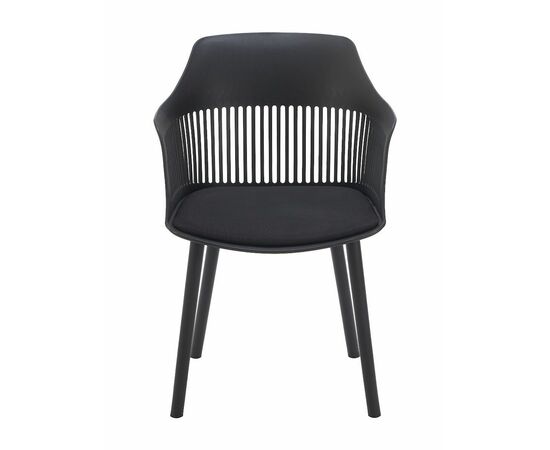 Стул пластиковый BETTY c подушкой черный, изображение 5 | Интернет магазин мебели и декора LifeDekor