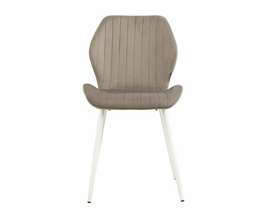 Стул MOLLY велюр антрацит, каркас белый, изображение 3 | Интернет магазин мебели и декора LifeDekor