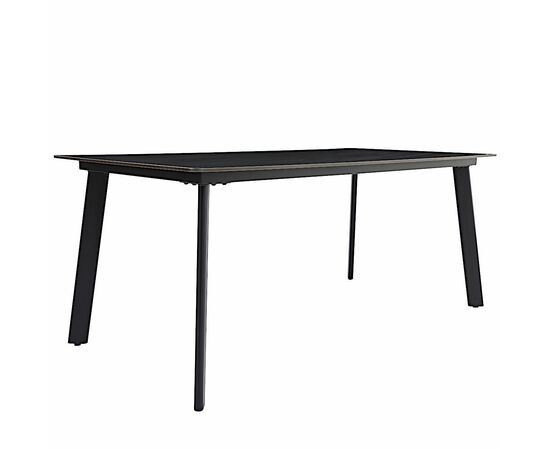 Стол керамический MISTRAL Austrilia sand black 180*90*75, каркас черный, изображение 6 | Интернет магазин мебели и декора LifeDekor