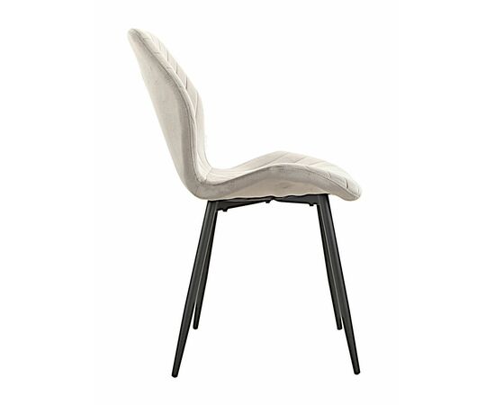 Стул ABEL велюр серый, каркас черный, изображение 4 | Интернет магазин мебели и декора LifeDekor