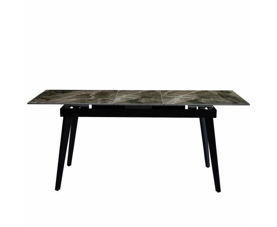 Стол керамический SEVILLE Italy grey 140-180*80*76, каркас черный | Интернет магазин мебели и декора LifeDekor