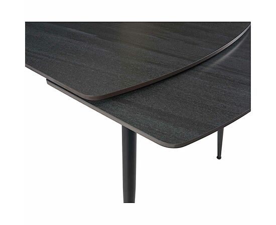 Стол керамический TEXAS  ANTRACITE MATT 120, каркас черный, изображение 10 | Интернет магазин мебели и декора LifeDekor