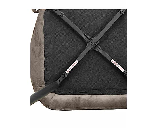 Стул ABEL велюр серый, каркас черный, изображение 8 | Интернет магазин мебели и декора LifeDekor