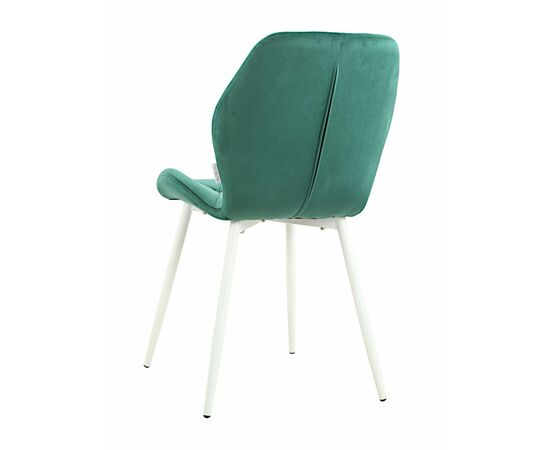 Стул BATT велюр изумруд, каркас белый, изображение 5 | Интернет магазин мебели и декора LifeDekor