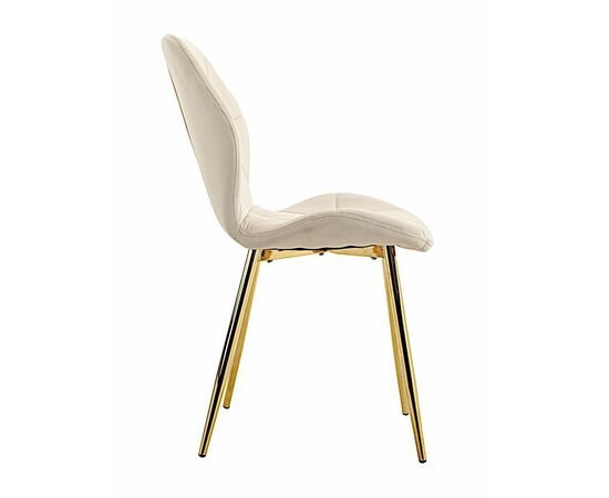 Стул BATT велюр какао, каркас золото, изображение 2 | Интернет магазин мебели и декора LifeDekor