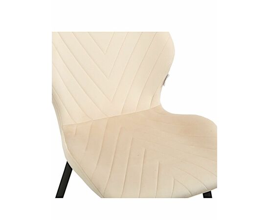 Стул ABEL велюр бежевый, каркас черный, изображение 2 | Интернет магазин мебели и декора LifeDekor