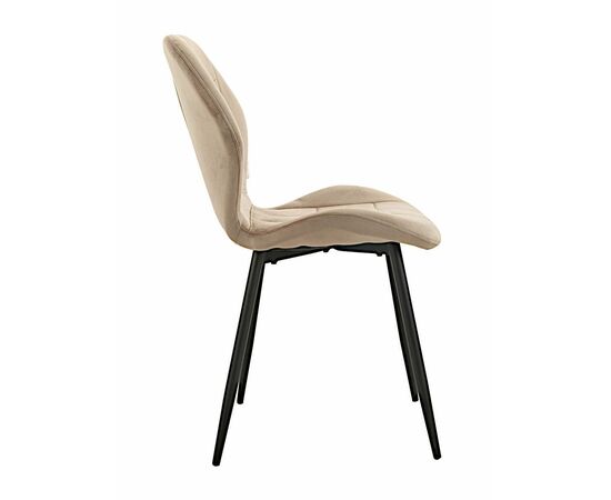 Стул SALLY велюр мокко, каркас черный, изображение 4 | Интернет магазин мебели и декора LifeDekor