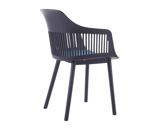 Стул пластиковый BETTY c подушкой синий, изображение 3 | Интернет магазин мебели и декора LifeDekor