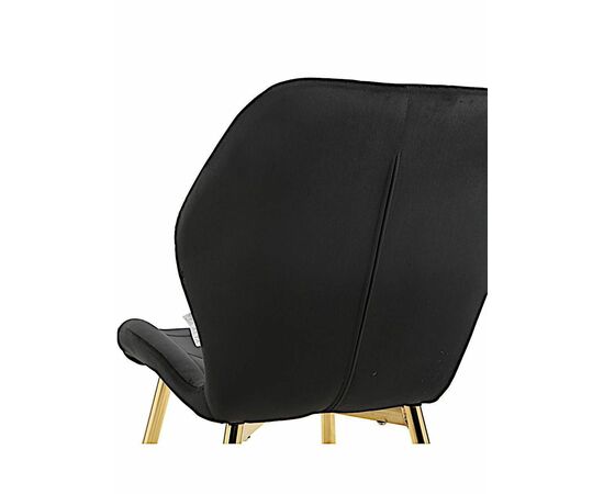 Стул SALLY велюр черный, каркас золото, изображение 6 | Интернет магазин мебели и декора LifeDekor
