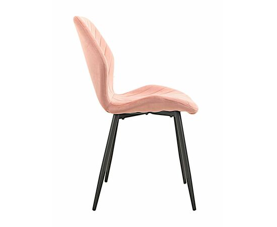 Стул ABEL велюр пыльно-розовый, каркас черный, изображение 4 | Интернет магазин мебели и декора LifeDekor