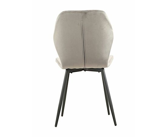 Стул ABEL велюр серый, каркас черный, изображение 7 | Интернет магазин мебели и декора LifeDekor