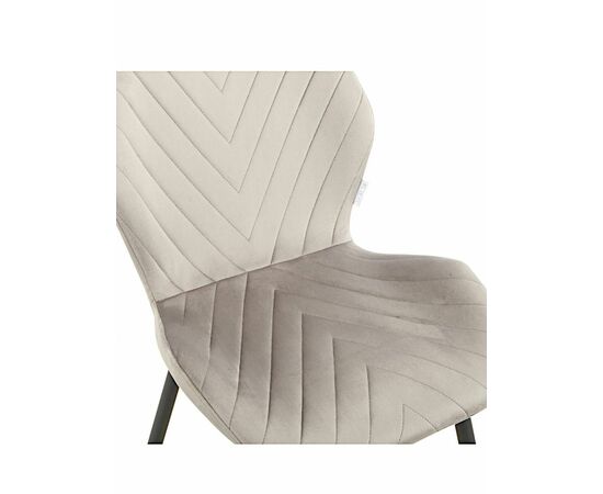 Стул ABEL велюр серый, каркас черный, изображение 2 | Интернет магазин мебели и декора LifeDekor