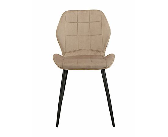 Стул SALLY велюр мокко, каркас черный, изображение 3 | Интернет магазин мебели и декора LifeDekor