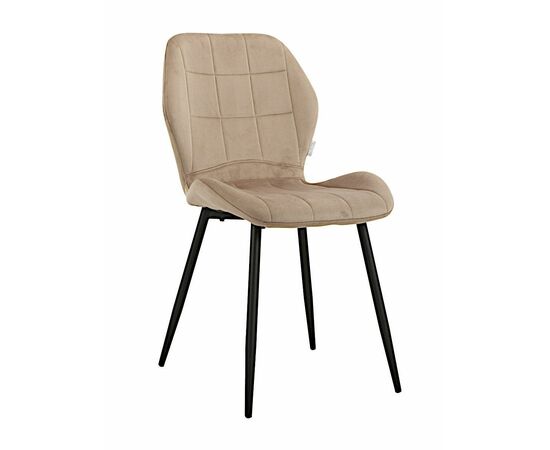 Стул SALLY велюр мокко, каркас черный | Интернет магазин мебели и декора LifeDekor