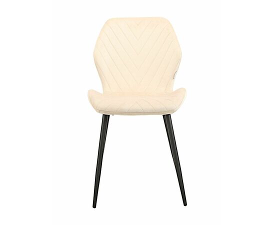 Стул ABEL велюр бежевый, каркас черный, изображение 3 | Интернет магазин мебели и декора LifeDekor