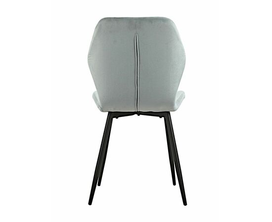 Стул SALLY велюр пыльно-голубой, каркас черный, изображение 7 | Интернет магазин мебели и декора LifeDekor