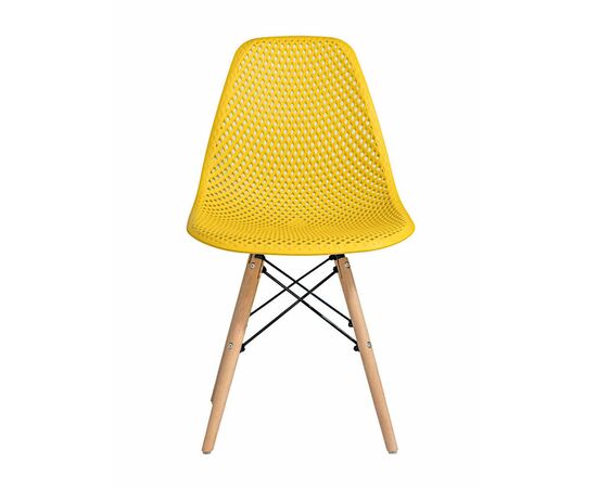 Стул пластиковый Eames DSW GRID желтый, изображение 2 | Интернет магазин мебели и декора LifeDekor