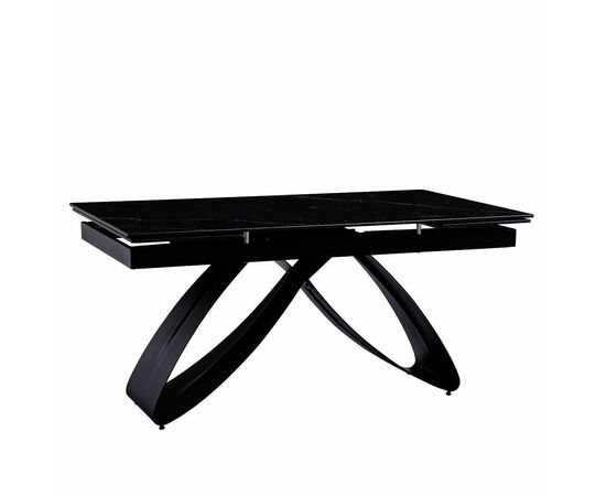 Стол керамический KENIA Shashi black 160-240/90*76, каркас черный, изображение 2 | Интернет магазин мебели и декора LifeDekor