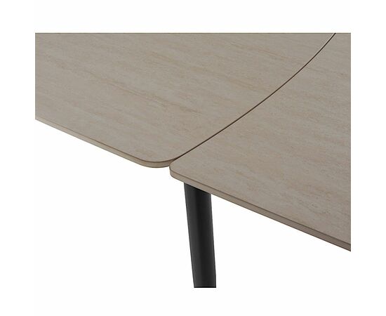 Стол керамический TEXAS  SAND MATT 120, каркас черный, изображение 10 | Интернет магазин мебели и декора LifeDekor