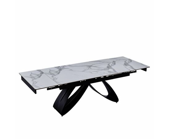 Стол керамический KENIA Bentley whie 160-240/90*76, каркас черный, изображение 7 | Интернет магазин мебели и декора LifeDekor