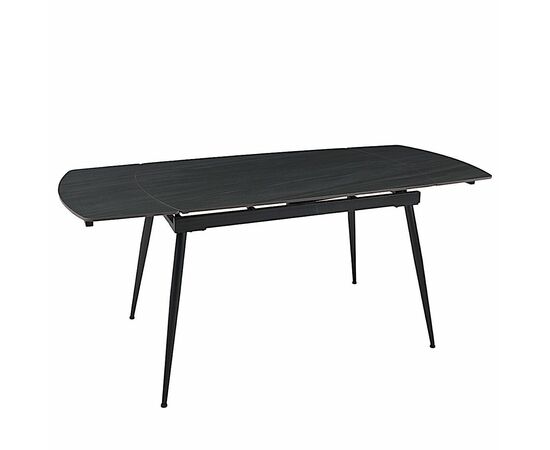 Стол керамический TEXAS  ANTRACITE MATT 120, каркас черный | Интернет магазин мебели и декора LifeDekor