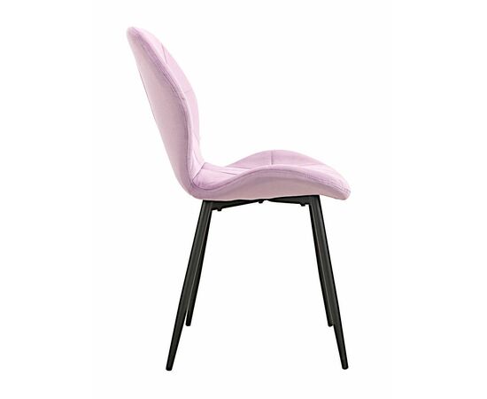 Стул BATT велюр сиреневый, каркас черный, изображение 4 | Интернет магазин мебели и декора LifeDekor