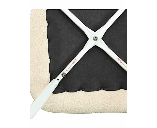 Стул BATT букле бежевый, каркас белый, изображение 8 | Интернет магазин мебели и декора LifeDekor