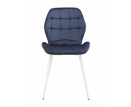 Стул LOLA велюр темно-синий, каркас белый, изображение 3 | Интернет магазин мебели и декора LifeDekor